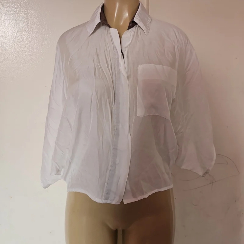Women's White Button Down Shirt